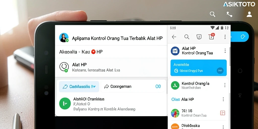 Antarmuka ASIKTOTO yang ramah pengguna untuk kontrol orang tua.