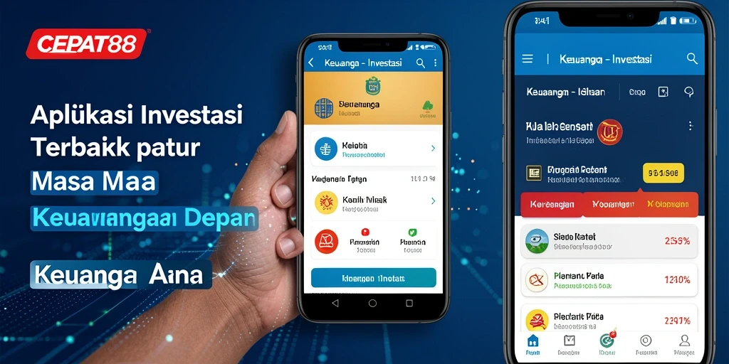 Tampilan antarmuka aplikasi CEPAT88 untuk investasi yang modern.