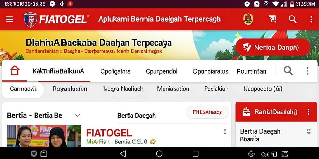 Tampilan antarmuka FIATOGEL yang modern dan informatif.