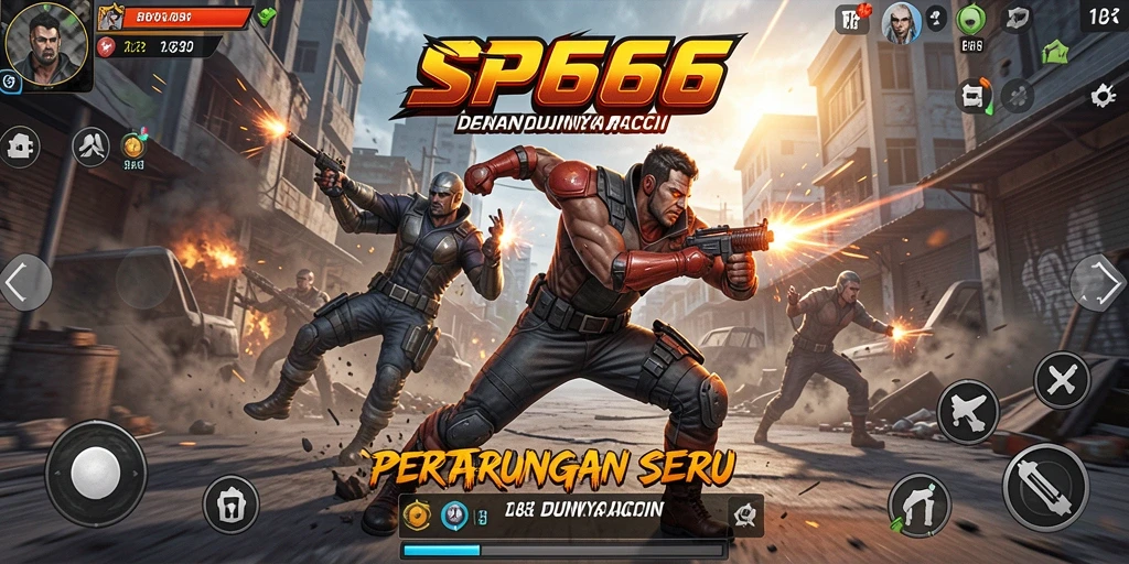 Tampilan antarmuka permainan SP666 yang seru dan dinamis.