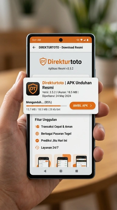 Tampilan halaman APK direkturtoto